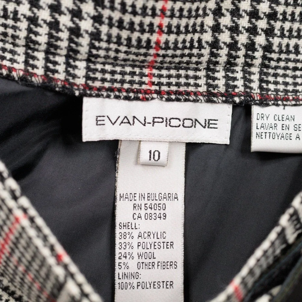 EVAN PICONE Wool Flannel Plaid Wrap Maxi Skirt Heritage Old Money‎ Academia M/10